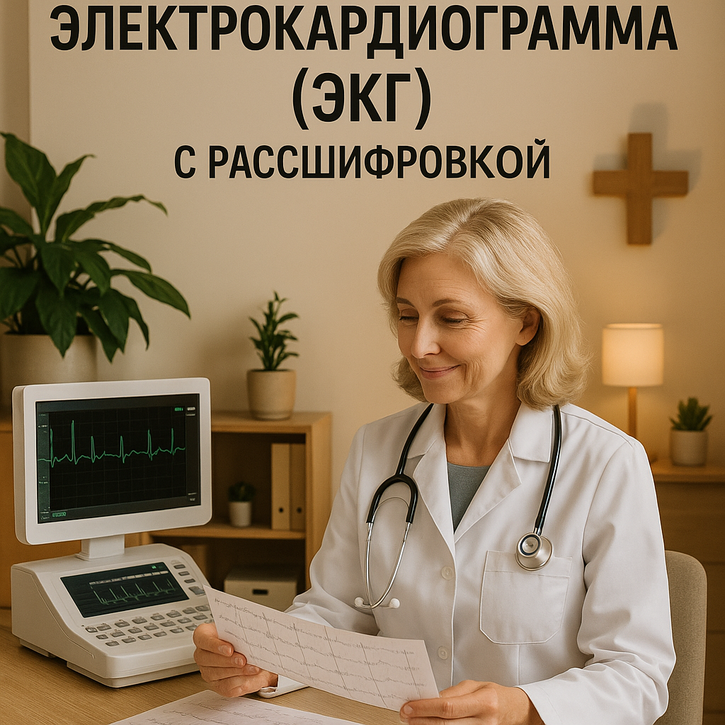 Электрокардиограмма (ЭКГ) с расшифровкой